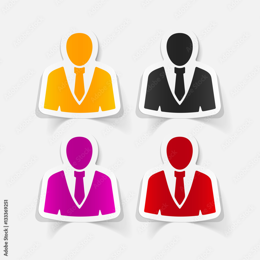 realistic design element: office people