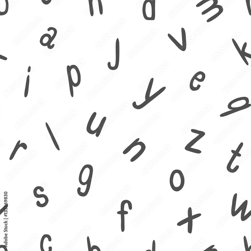 Seamless pattern - hand written letters Seamless pattern - hand written letters