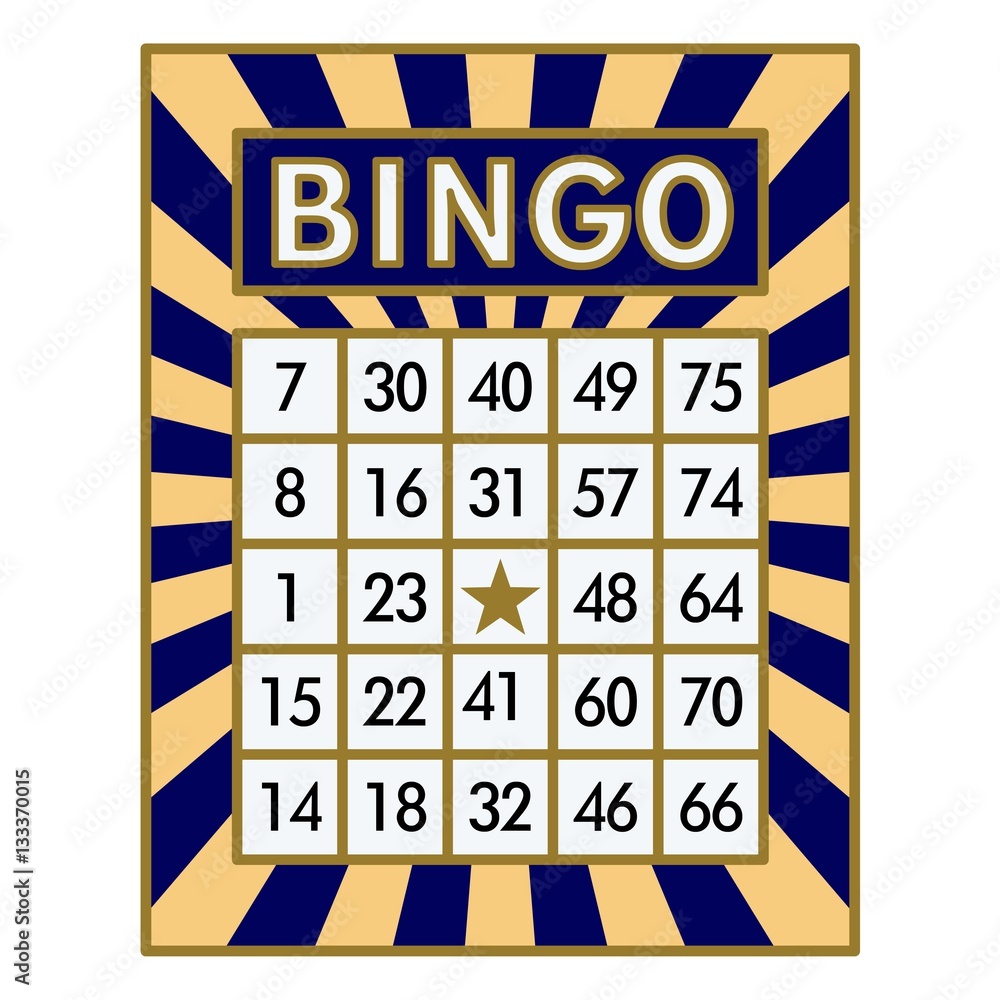 Naklejka premium Bingo card. Blue 