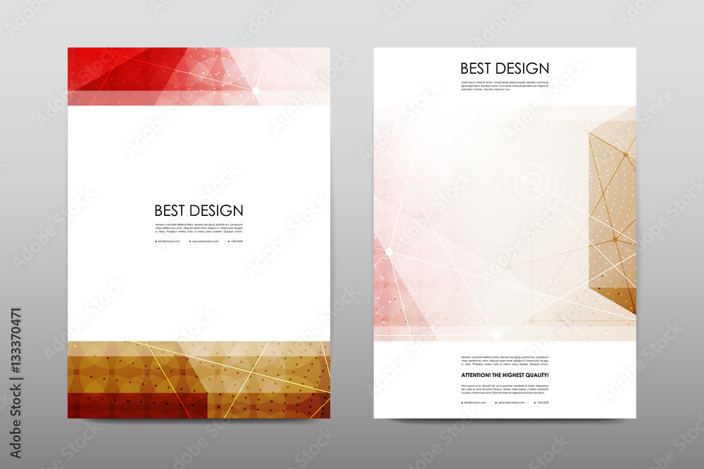 Fototapeta premium Brochure layout template flyer design vector, Magazine booklet cover abstract background