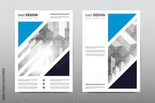 Brochure layout template flyer design vector, Magazine booklet cover abstract background