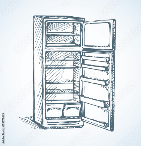 Fridge. Vector drawing