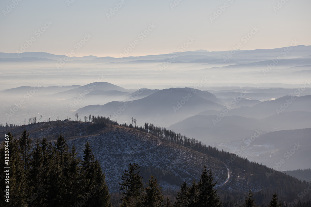 Blick auf Grazer Bergland vom Schöckl