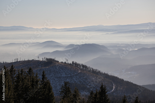 Fototapeta Naklejka Na Ścianę i Meble -  Blick auf Grazer Bergland vom Schöckl