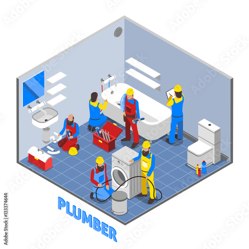 Plumber Isometric Composition