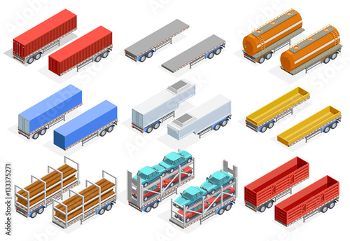 Trailers Isometric Set