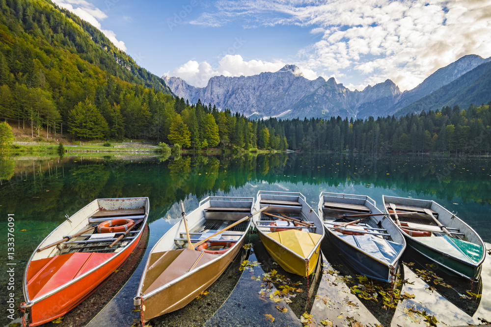 Laghi di fusine-mountain lake in the Italian Alps