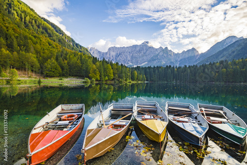 Laghi di fusine-mountain lake in the Italian Alps