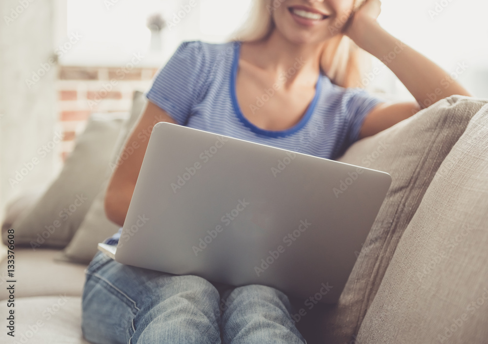 Beautiful girl at home Beautiful girl at home