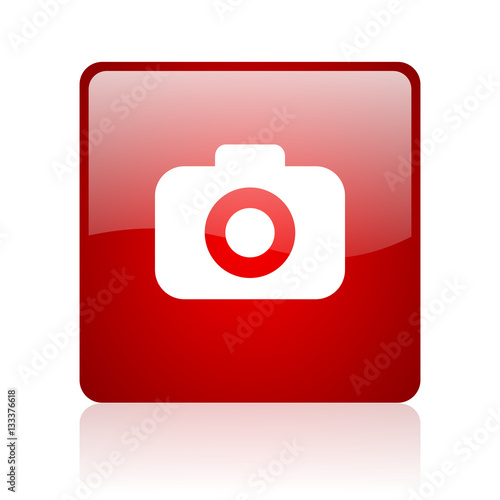 photo camera blue bubble icon