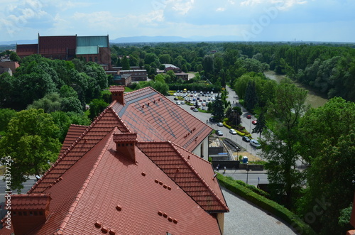 Oświęcim latem-widok z lotu ptaka/Oswiecim in summer-aerial view, Lesser Pola...