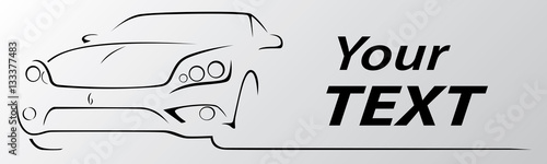 Car abstract lines vector. Vector illustration