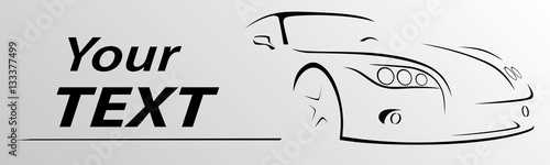 Car abstract lines vector. Vector illustration