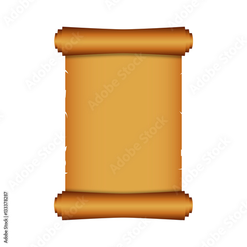 Ancient Chinese scroll illustration with place for your text. Old parchment paper. Vector illustration