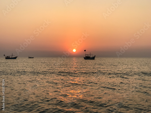 India Sunset at the Beach © Billy