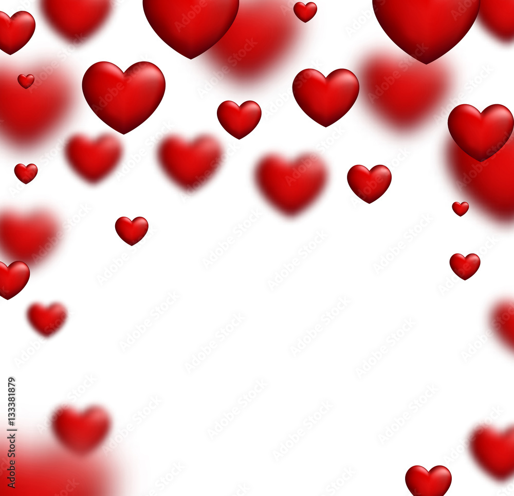Valentine's love background with hearts.