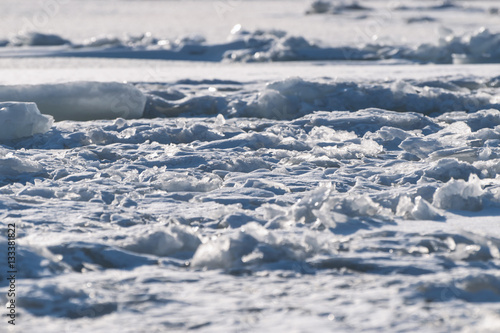 Frozen sea view on sunny day. © Vladimir Arndt