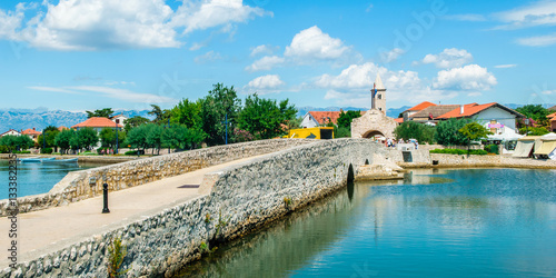 Entrance to the historic city of Nin, Croatia photo