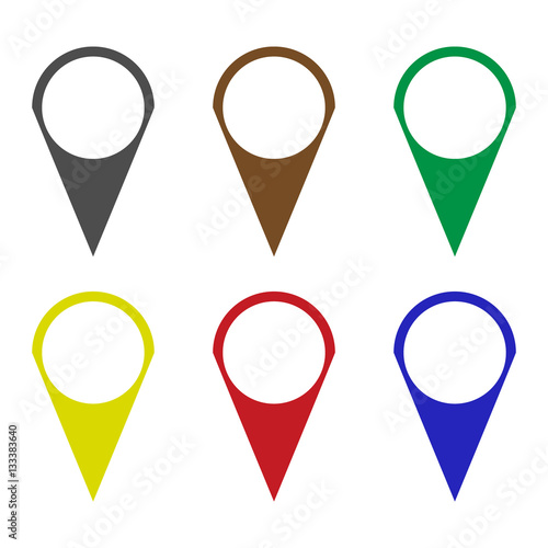 Free Download Empty map pin set - GFXLoad