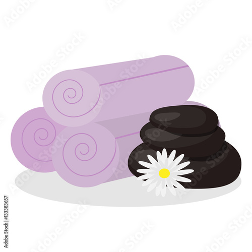 Natural spa center icons concept