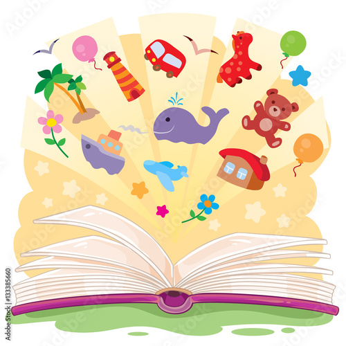 Open book and the knowledge that it contains.