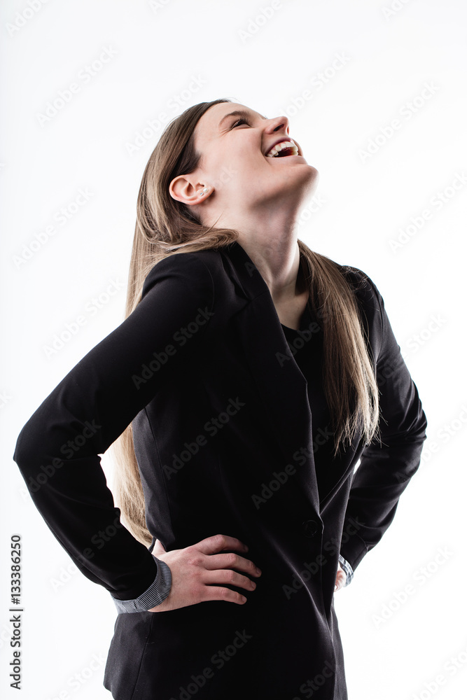 Fototapeta premium business woman laughing out loud