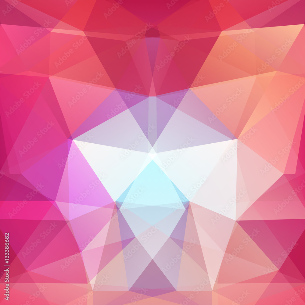 Fototapeta premium Abstract polygonal vector background. Pink geometric vector illustration. Creative design template.