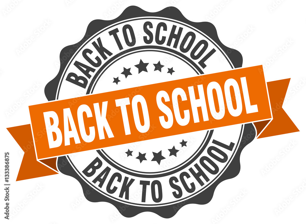 Fototapeta premium back to school stamp. sign. seal