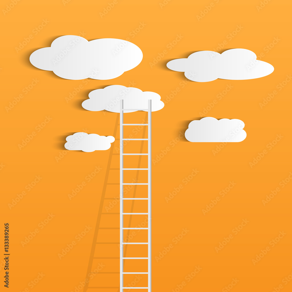 Ladder Clouds Illustration Ladder Clouds Illustration
