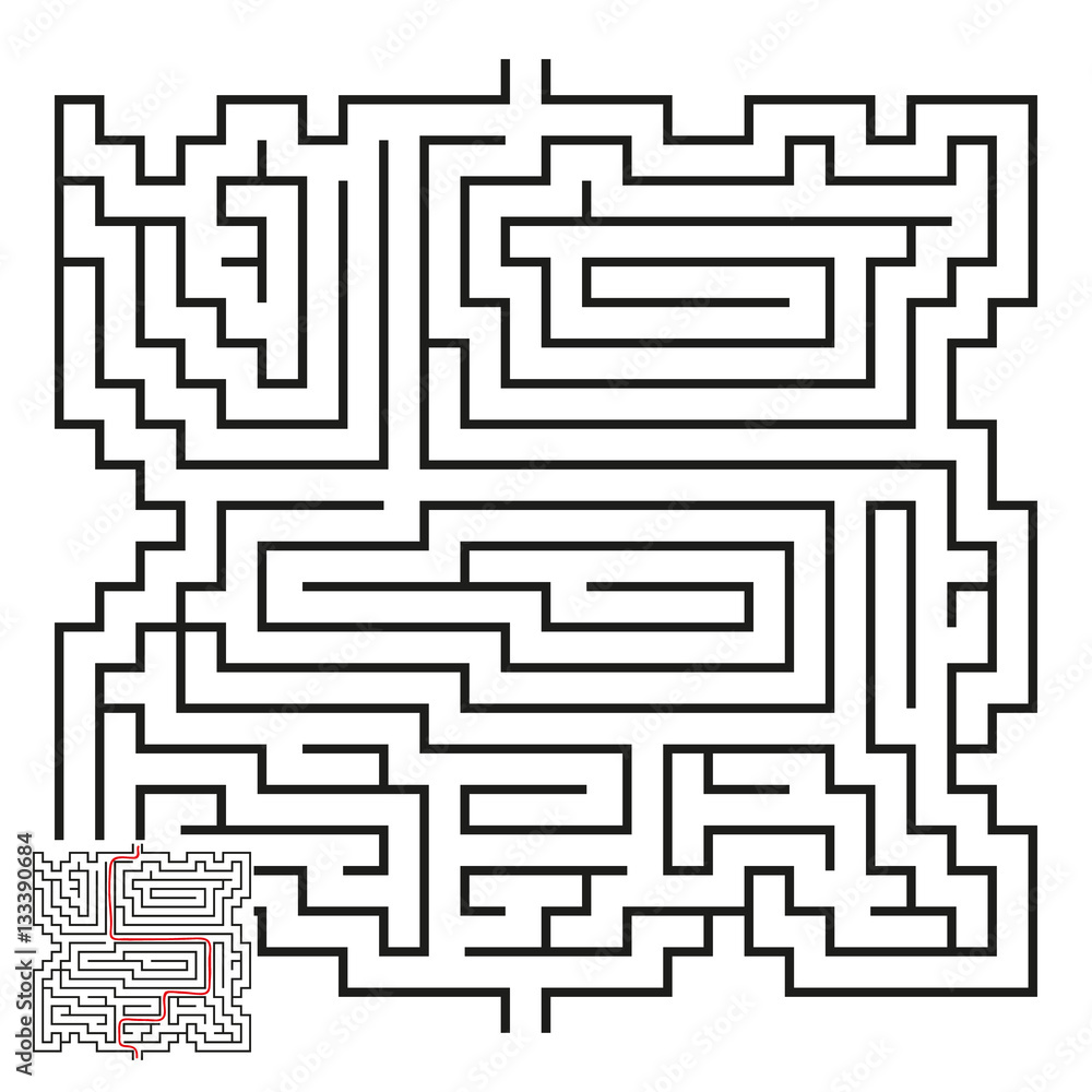 Vector Maze with Answer 42 Vector Maze with Answer 42