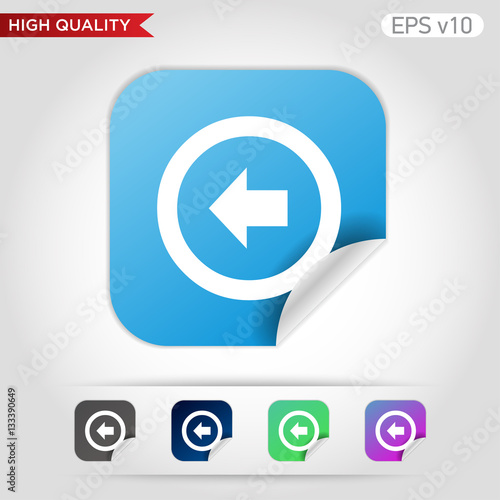 Colored icon or button of back arrow symbol with background Free Download Colored icon or button of back arrow symbol with background - GFXLoad