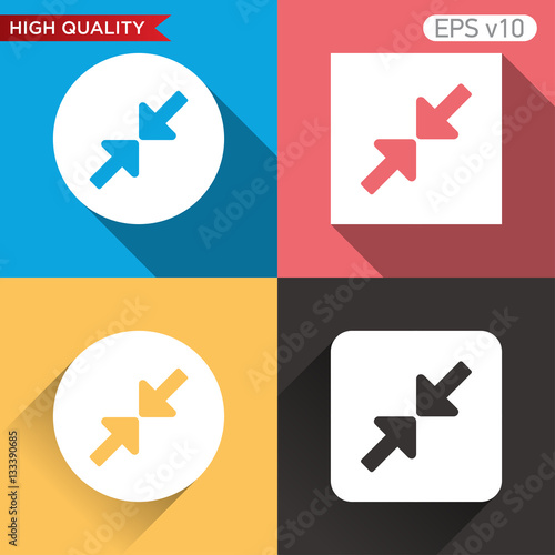 Free Download Colored icon or button of zoom arrows symbol with background - GFXLoad