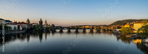 Charles bridge in morning, Prague