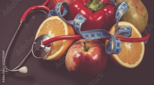Healthy diet, weight loss - concept of healthy eating. © morissfoto