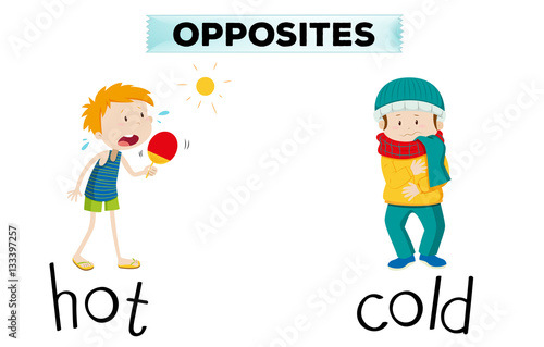 Opposite words for hot and cold