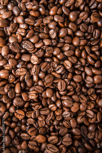 Coffee beans in white background
