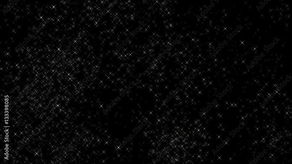 twinkling stars with light streaks in a black sky twinkling stars with light streaks in a black sky