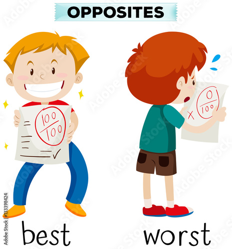Opposite words for best and worst