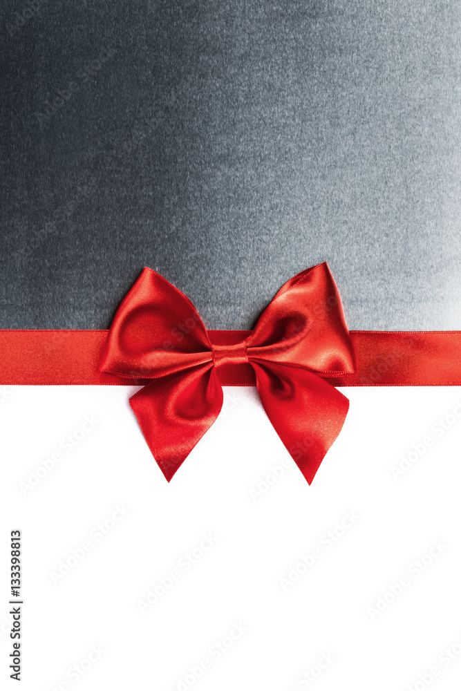 Red gift bow on white Red gift bow on white