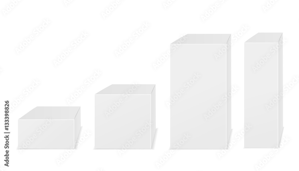 Four paper packaging. Vector Four paper packaging. Vector