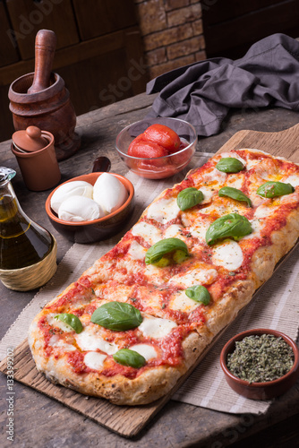 Rectangular romana's pizza