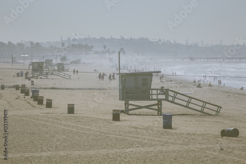 Lifeguard Hut on Santa Monica Beach California