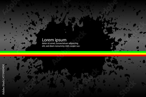 Abstract grunge painted scratched texture background . EPS10 vector illustration reggae colors green, yellow, red