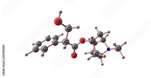 Hyoscyamine molecular structure isolated on white photo
