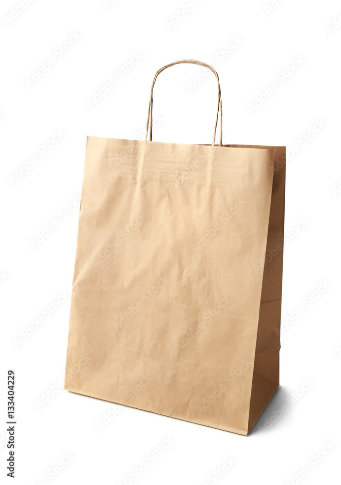 Blank paper bag on white background Blank paper bag on white background