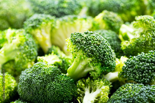 fresh broccoli as background