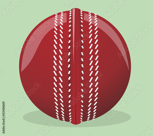 Vector illustration. Ball for cricket.
