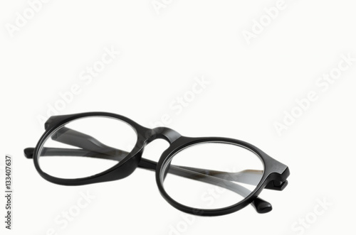 Glasses on isolated and white background
