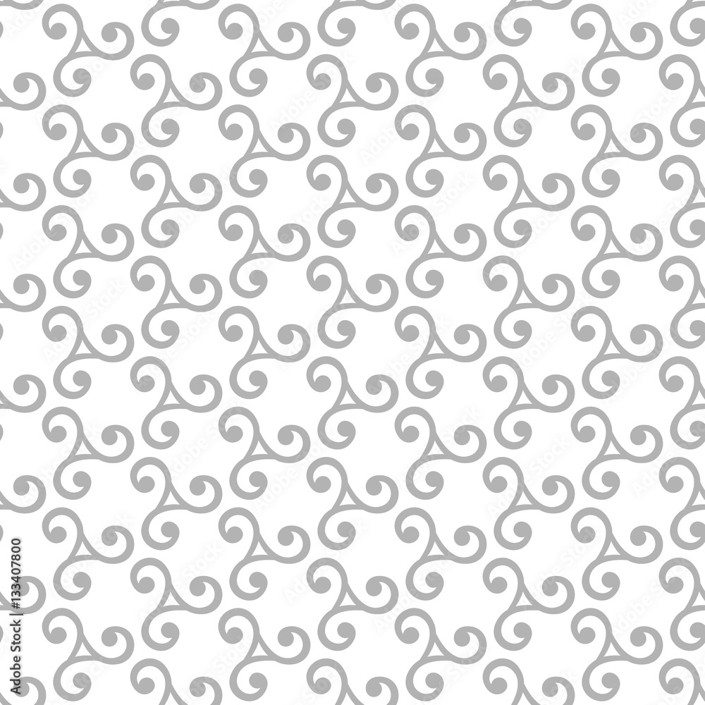 Seamless vector ornament. Modern background. Geometric pattern with repeating silver elements