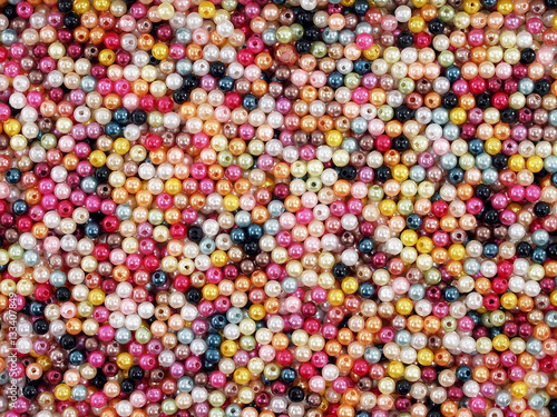 pile of colorful small beads, beads for crafting necklaces or bracelets